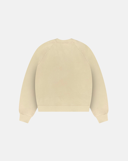 MASCOT PATCH CREWNECK (WASHED CREAM)