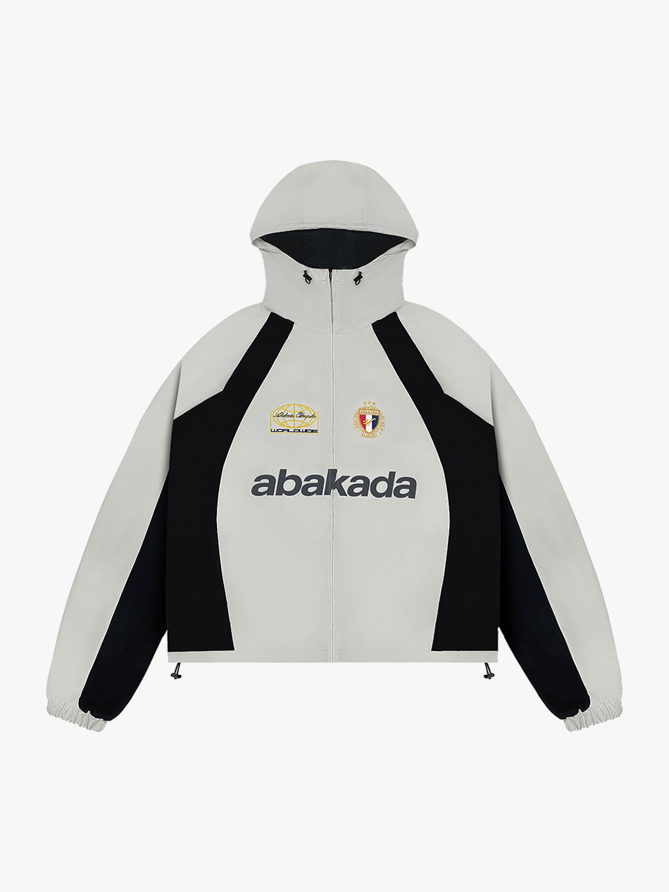 COLORBLOCK WINDBREAKER (GREY/BLACK)