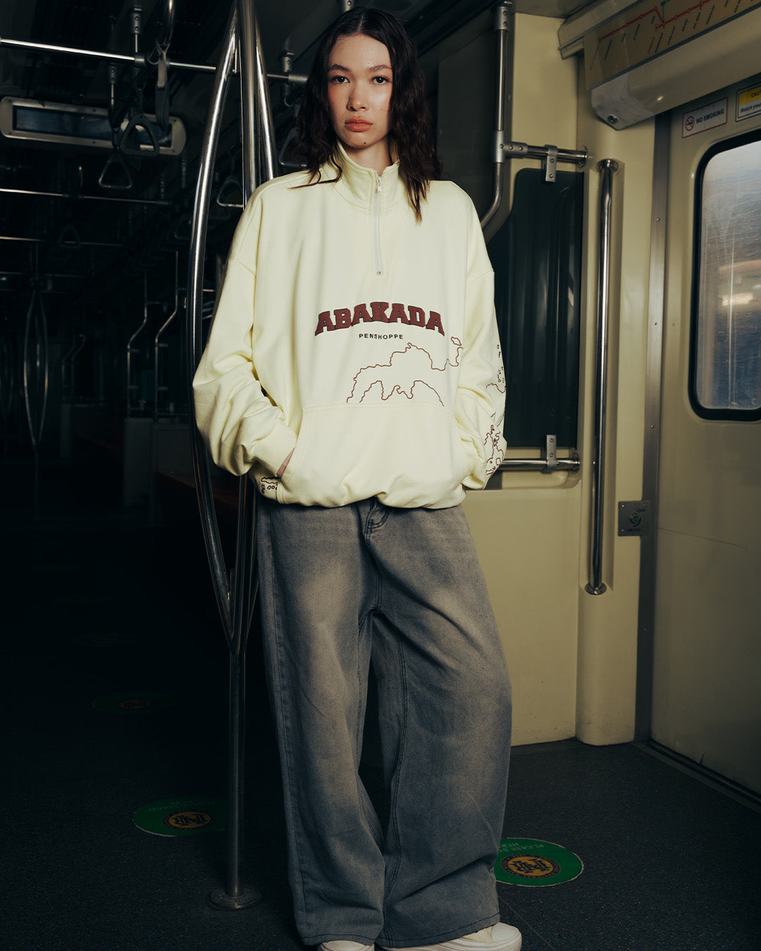 MAPA ZIP SWEATSHIRT (BUTTER)