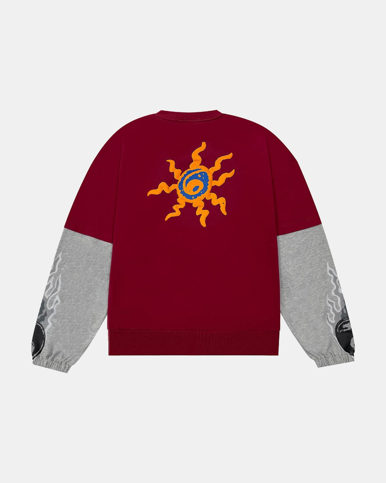 DOUBLE LAYERED LONGSLEEVE TEE (BURGUNDY)