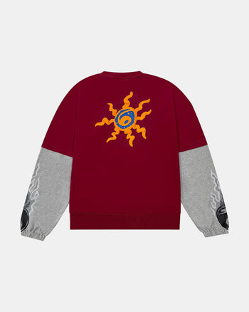DOUBLE LAYERED LONGSLEEVE TEE (BURGUNDY)