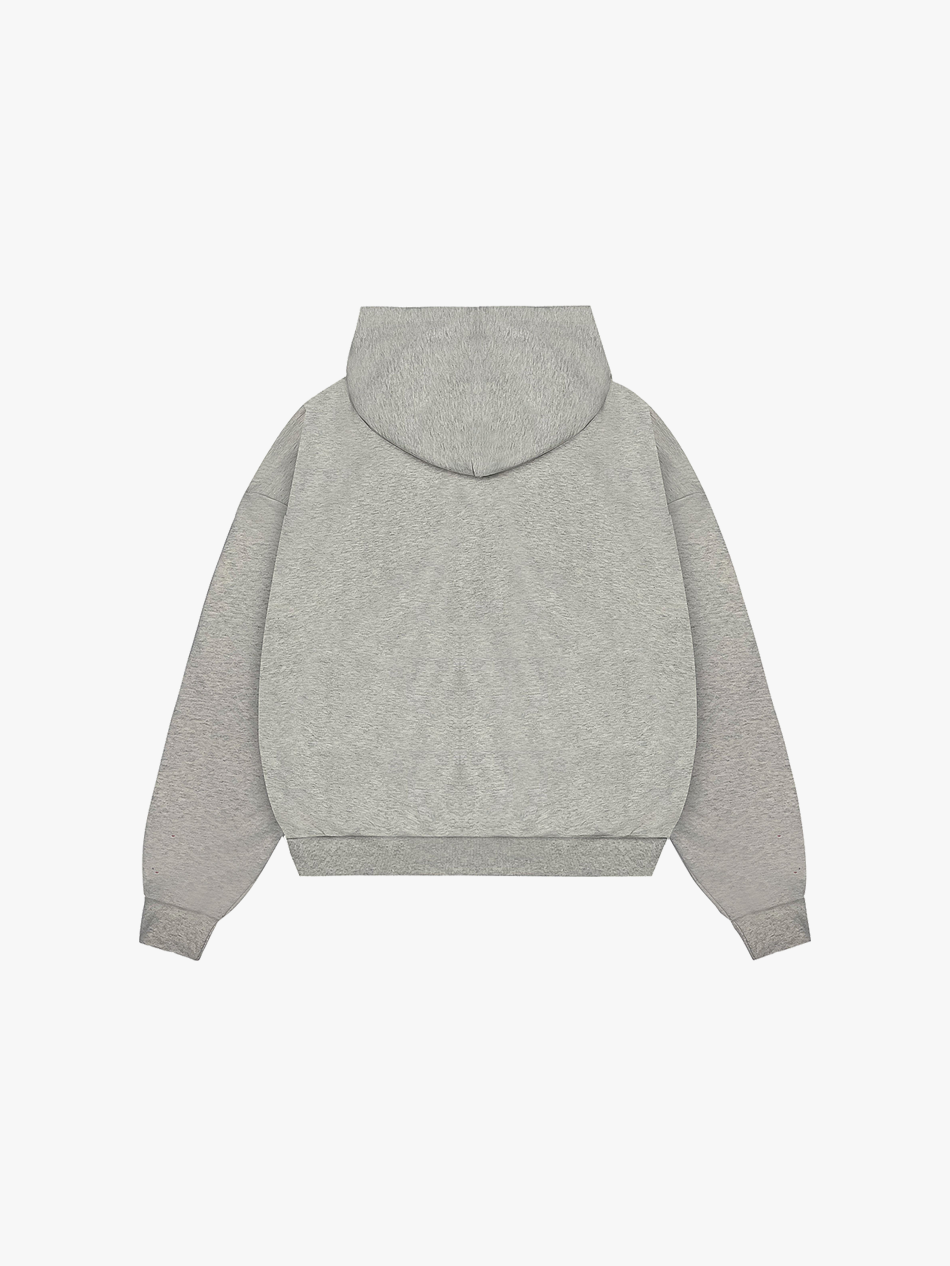 PLAID VARSITY ZIP-UP (GREY)