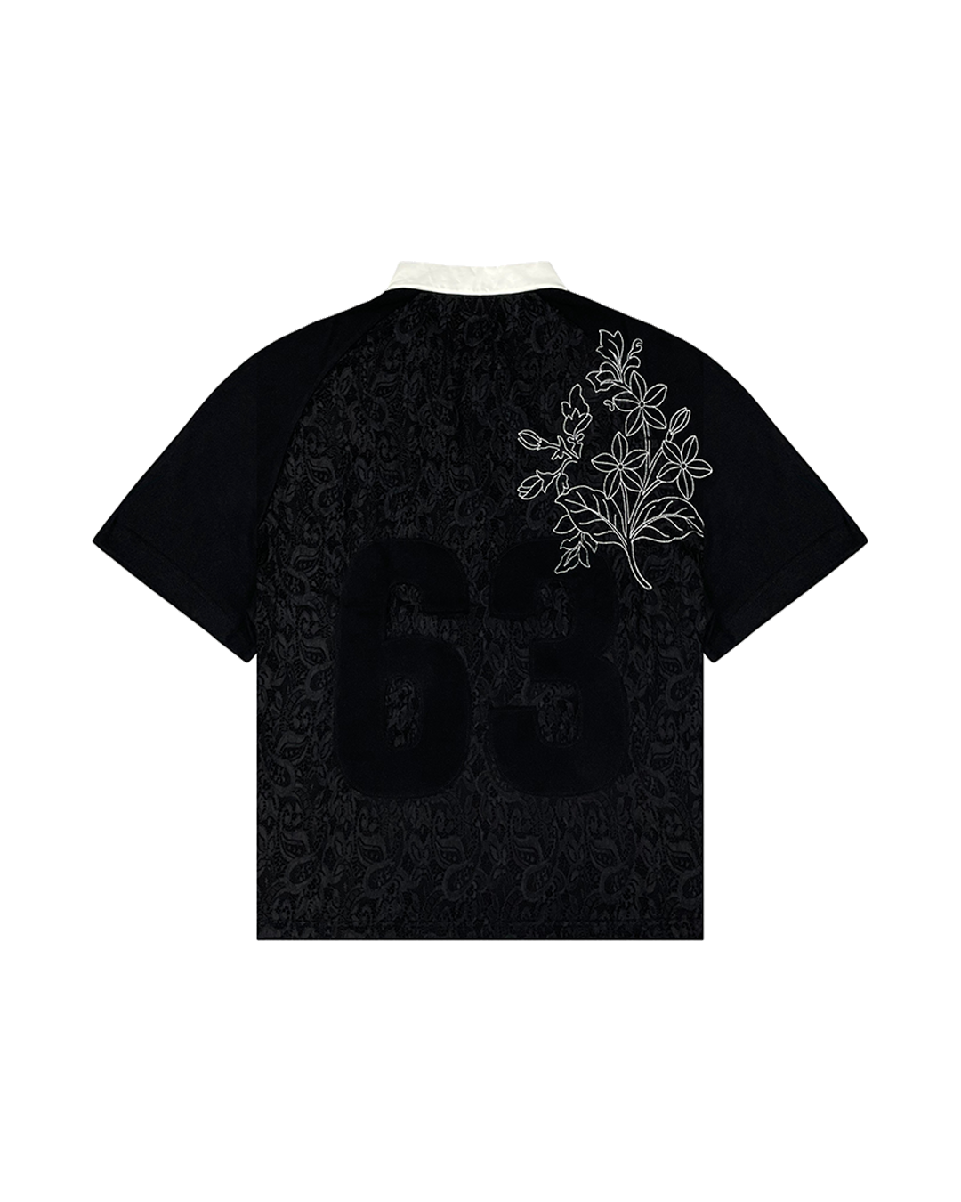 SAMPAGUITA LACED POLO (BLACK)