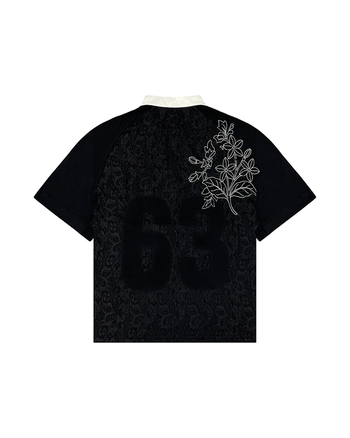 SAMPAGUITA LACED POLO (BLACK)