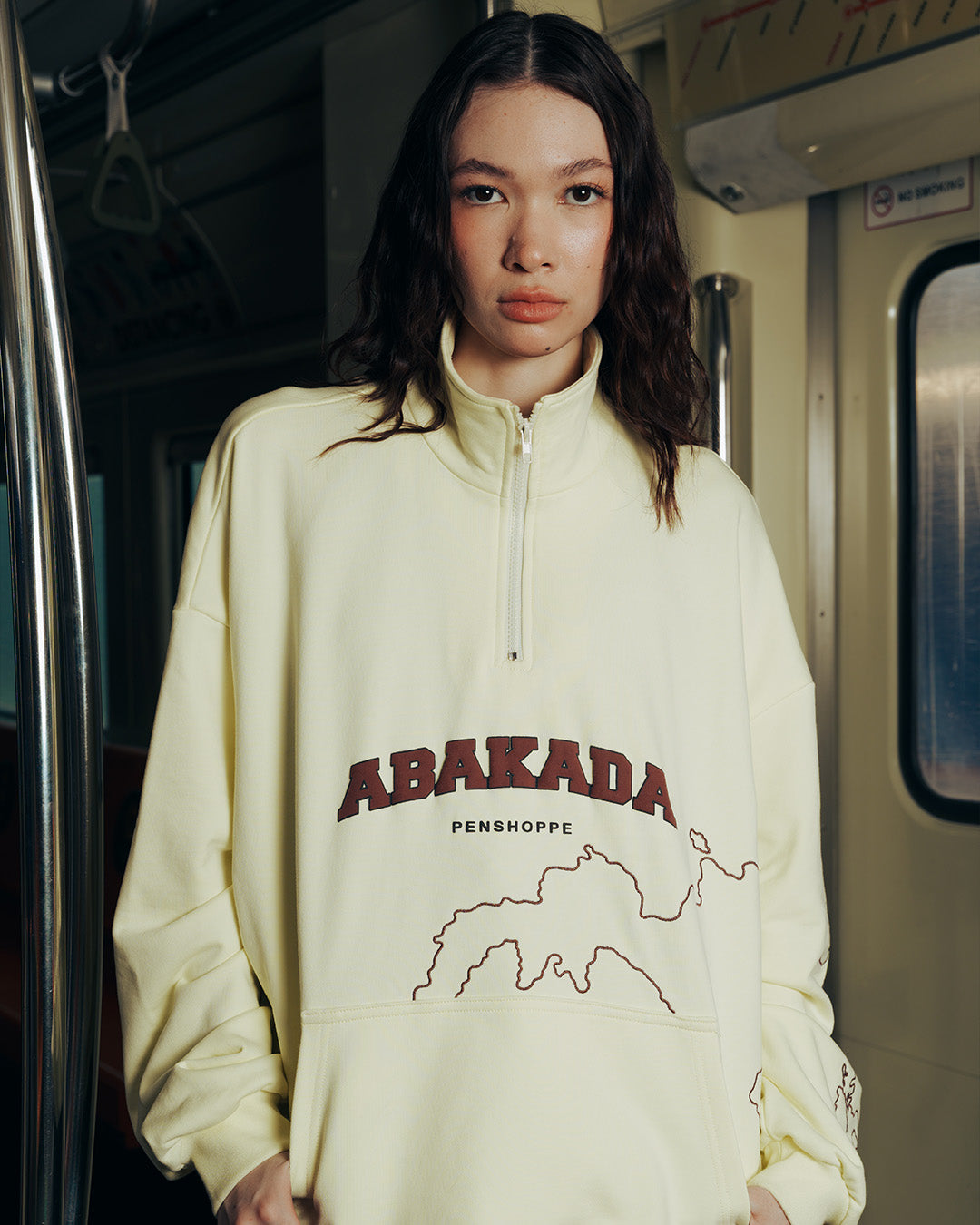 MAPA ZIP SWEATSHIRT (BUTTER)