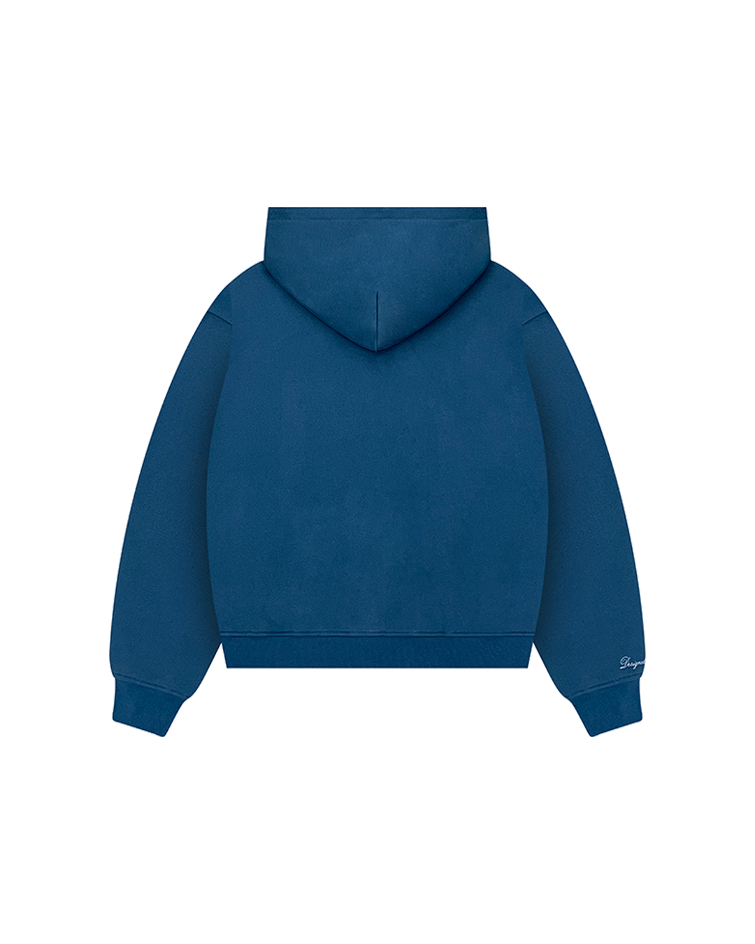 DISTRESSED PATCH PULLOVER (BLUE)
