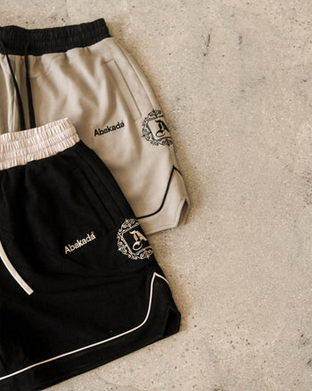 MONOGRAM WOVEN SHORTS (BLACK)