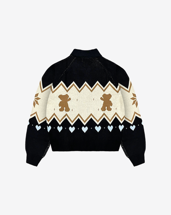 BEAR FULL KNIT SWEATER (BLACK)