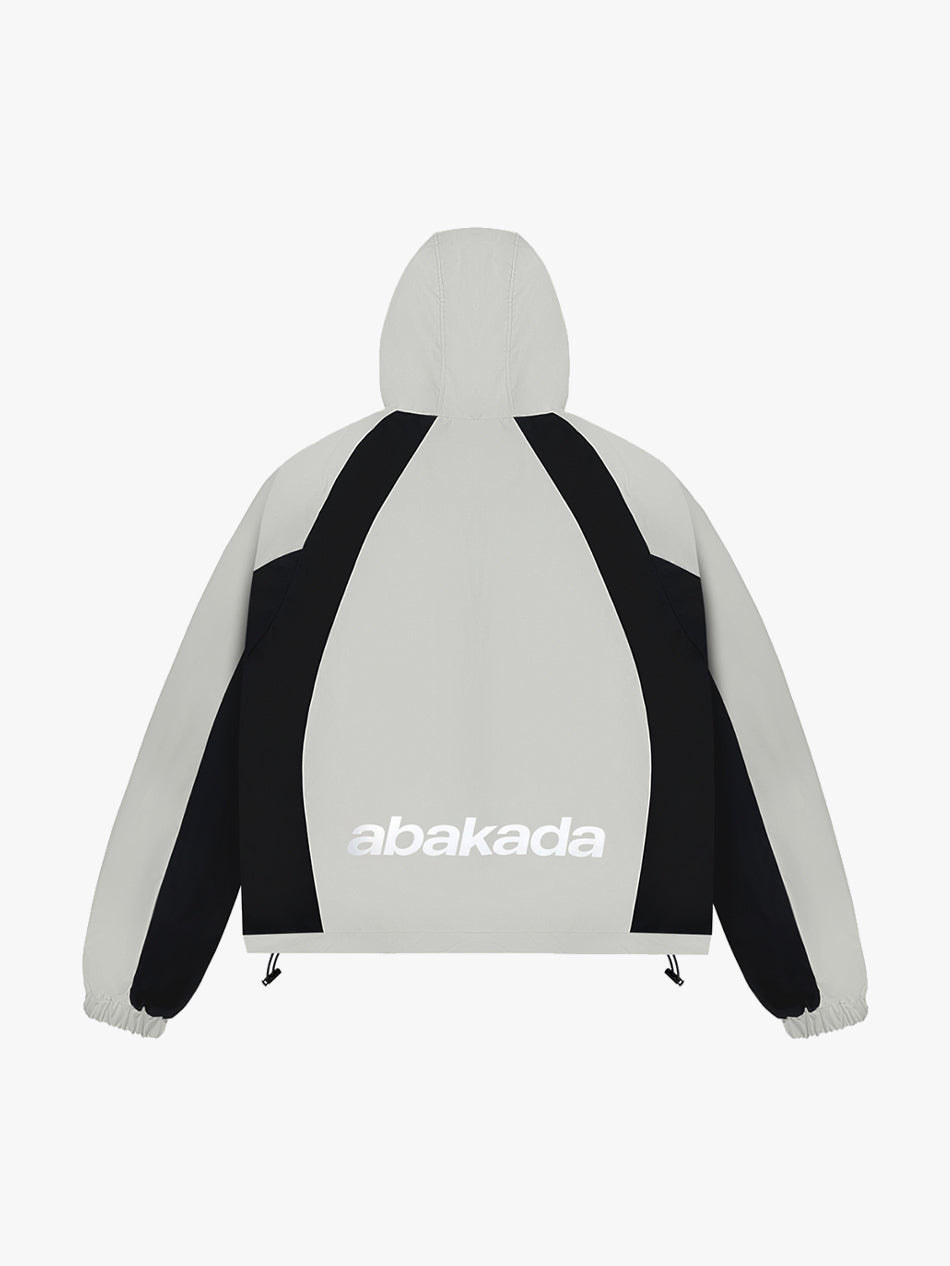 COLORBLOCK WINDBREAKER (GREY/BLACK)