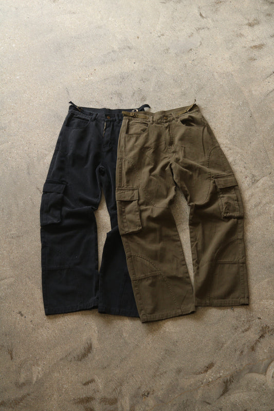 CARGO BAGGY PANTS (ARMY GREEN)