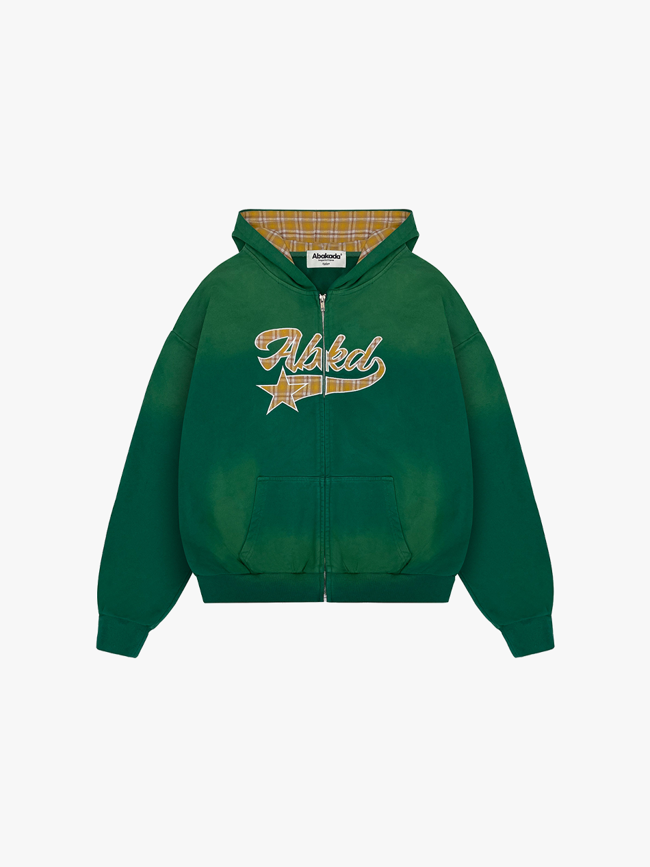 PLAID VARSITY ZIP-UP (GREEN)