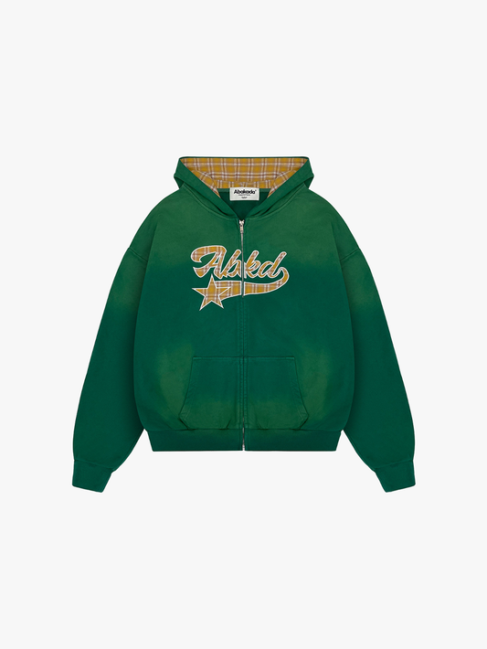 PLAID VARSITY ZIP-UP (GREEN)