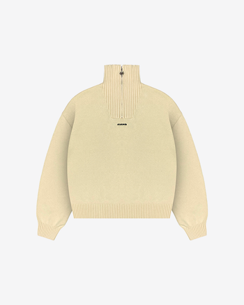 SUN QUARTER ZIP SWEATER (CREAM)