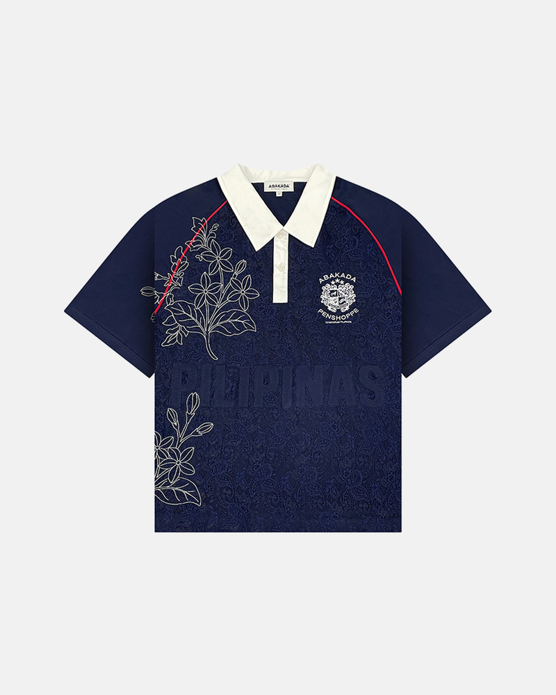 SAMPAGUITA LACED POLO (NAVY)