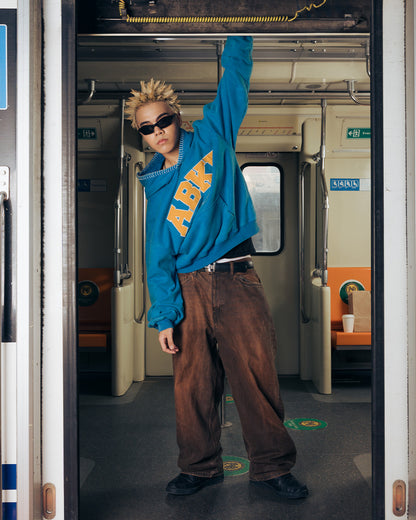 WEAVE STITCH HOODIE (COBALT)