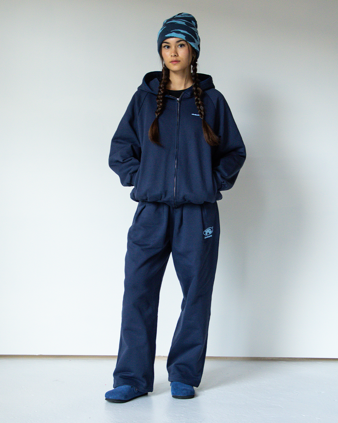 UNIFORM RAGLAN ZIP-UP (NAVY)