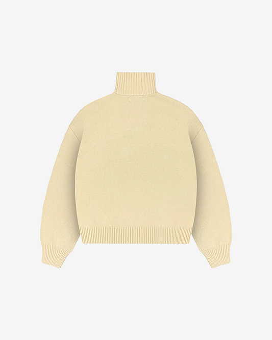 SUN QUARTER ZIP SWEATER (CREAM)