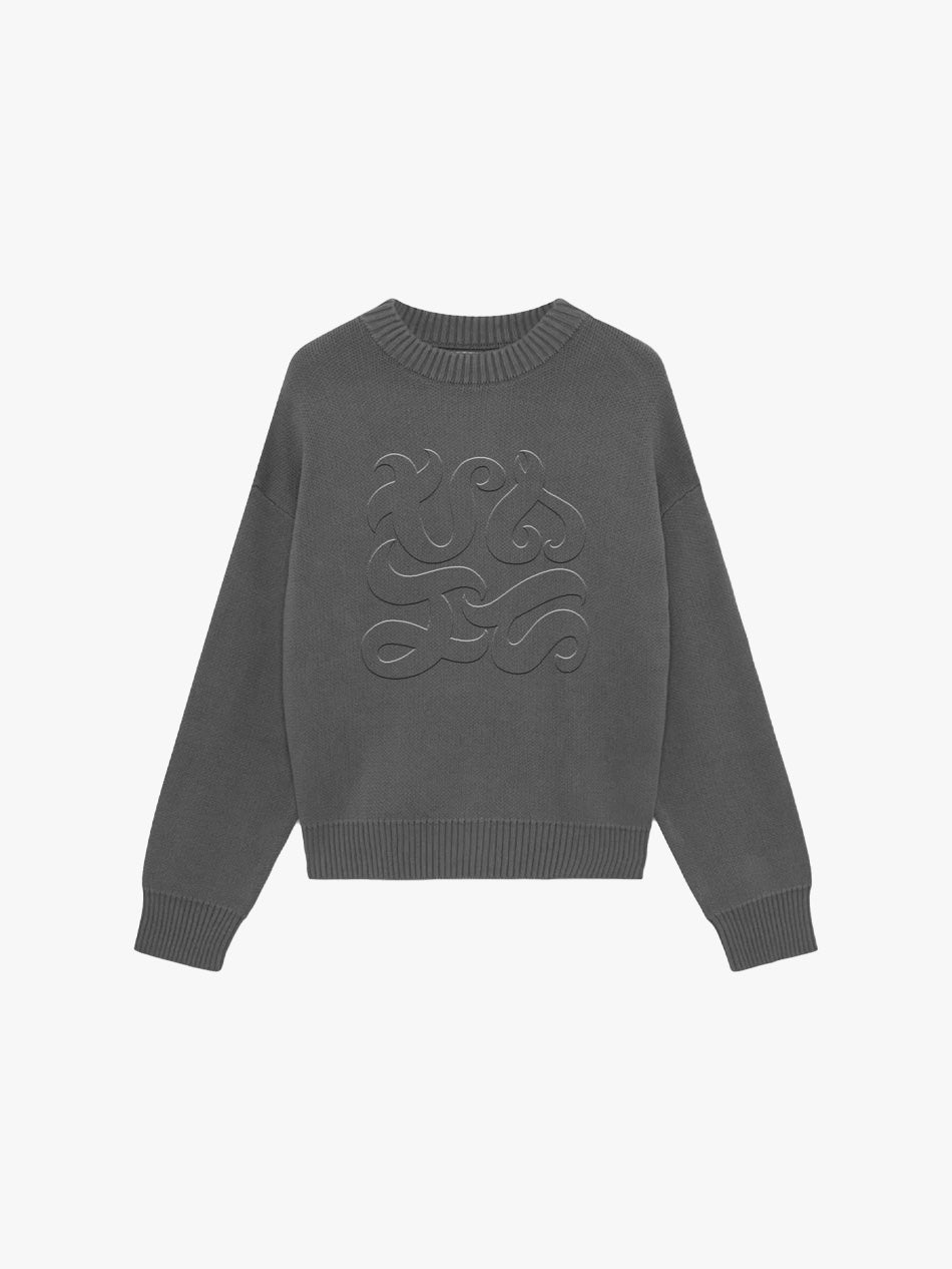 EMBOSSED BAYBAYIN KNITWEAR (GREY)