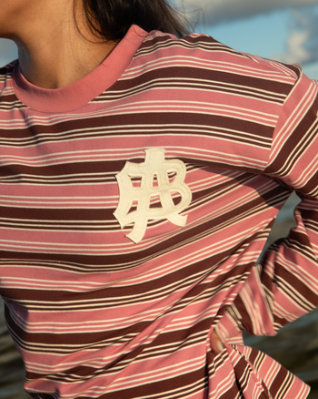 STRIPED LOGO LONGSLEEVE (PINK)