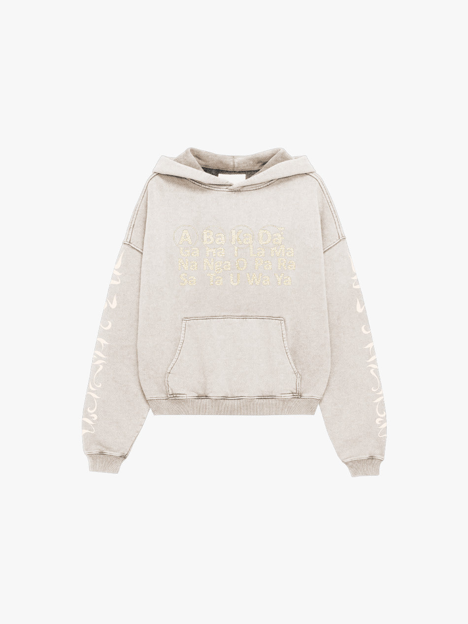 CHENILLE PATCH BAYBAYIN HOODIE (CREAM)