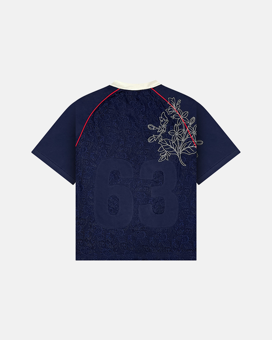 SAMPAGUITA LACED POLO (NAVY)