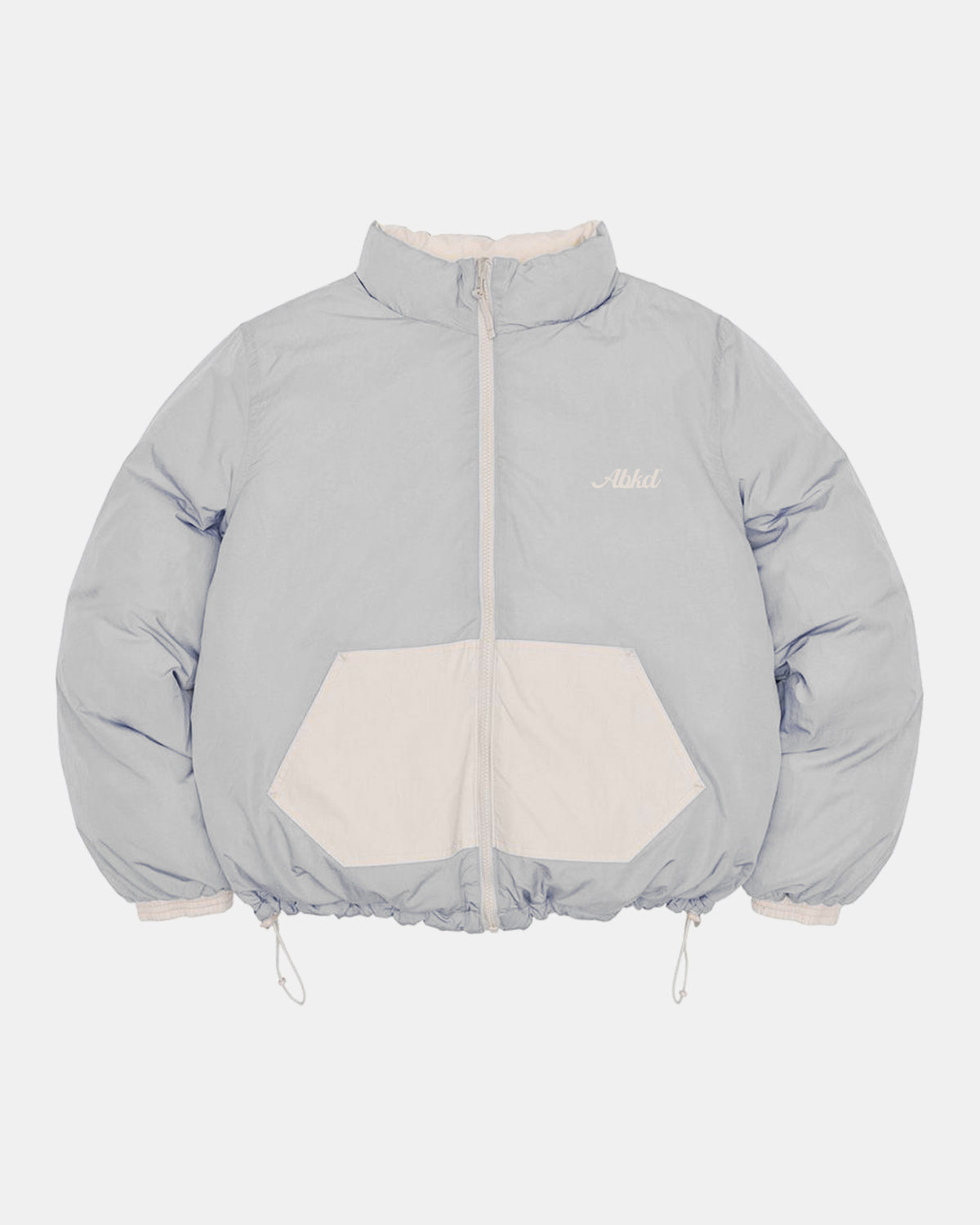REVERSIBLE PUFFER JACKET (CREAM/ICE GREY)