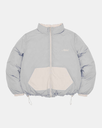 REVERSIBLE PUFFER JACKET (CREAM/ICE GREY)