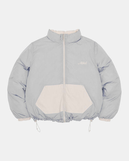 REVERSIBLE PUFFER JACKET (CREAM/ICE GREY)