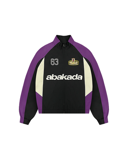 COLORBLOCK UNIFORM WINDBREAKER (BLACK)