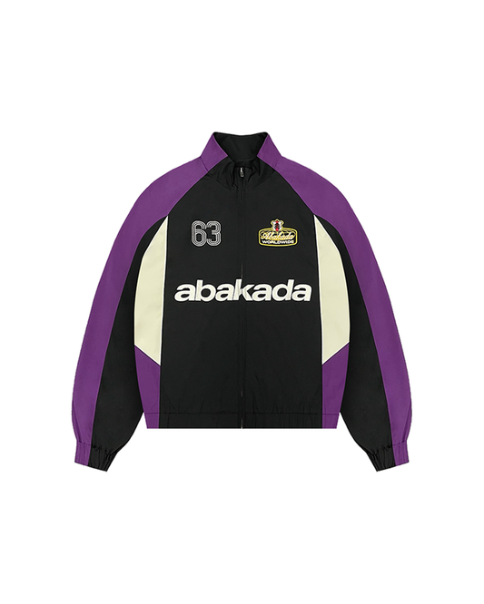 COLORBLOCK UNIFORM WINDBREAKER (BLACK)