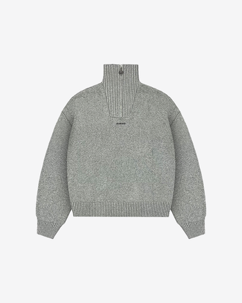 SUN QUARTER ZIP SWEATER (GREY)