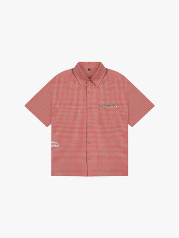 GINGHAM BUTTON-UP (ROSAS)