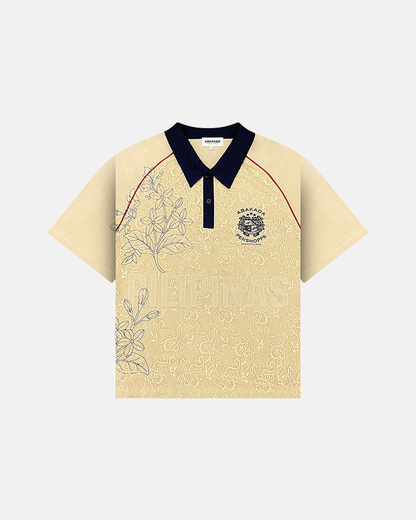 SAMPAGUITA LACED POLO (CREAM)