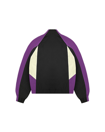 COLORBLOCK UNIFORM WINDBREAKER (BLACK)