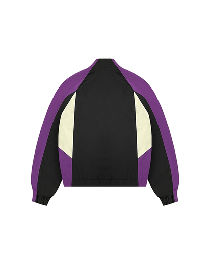 COLORBLOCK UNIFORM WINDBREAKER (BLACK)