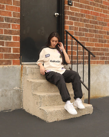 Racing Colorblock Tee (Black/Cream)