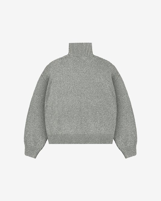SUN QUARTER ZIP SWEATER (GREY)