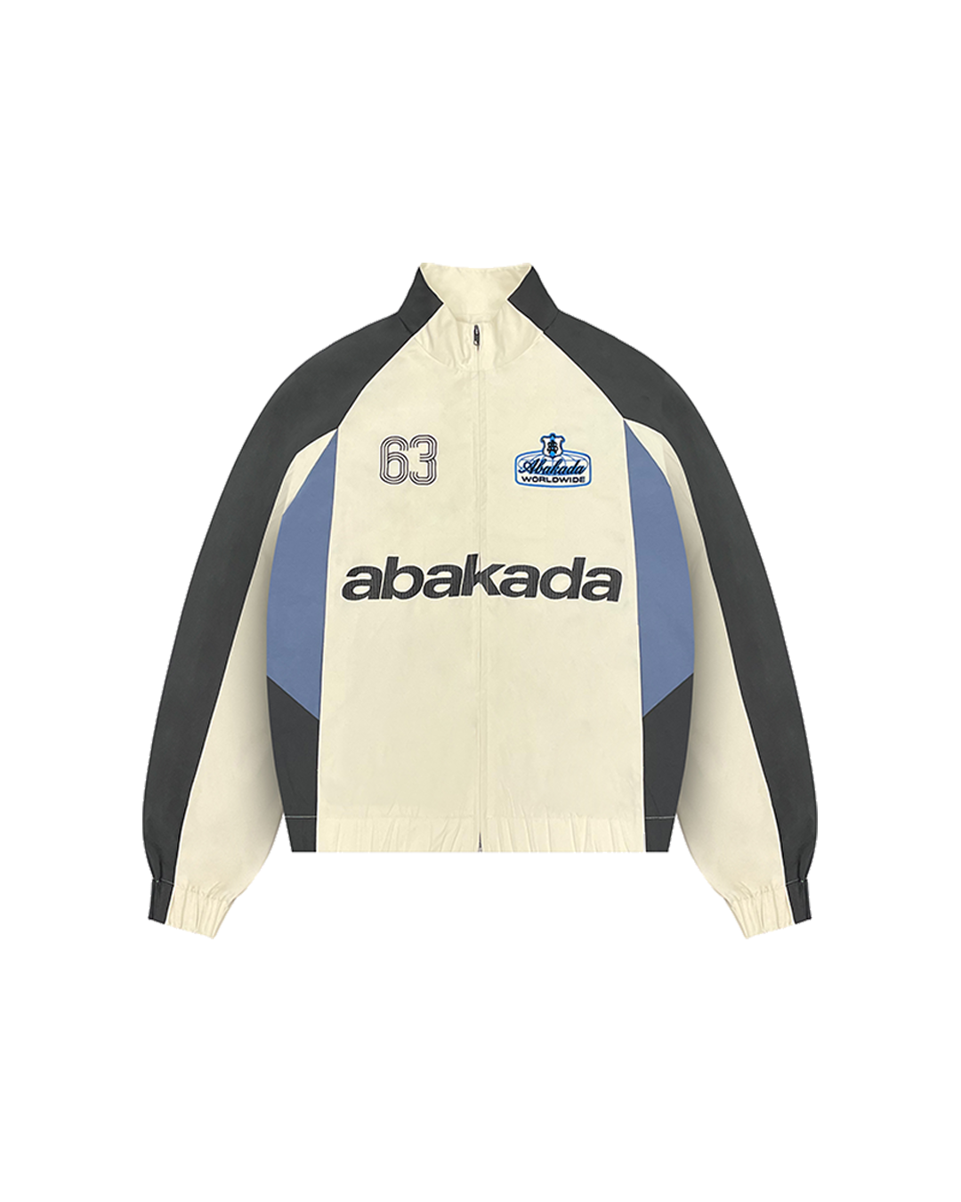 COLORBLOCK UNIFORM WINDBREAKER (CREAM)