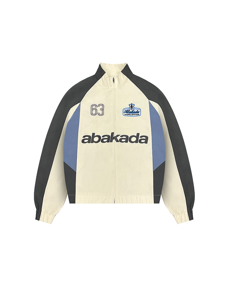 COLORBLOCK UNIFORM WINDBREAKER (CREAM)