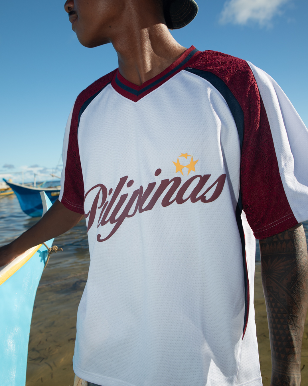 LACED JERSEY V2 (WHITE/RED)