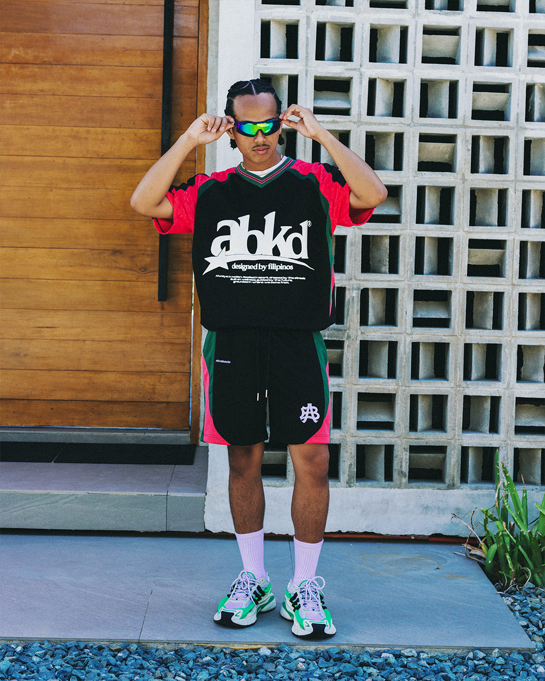 LACED JERSEY V2 (PINK/GREEN)