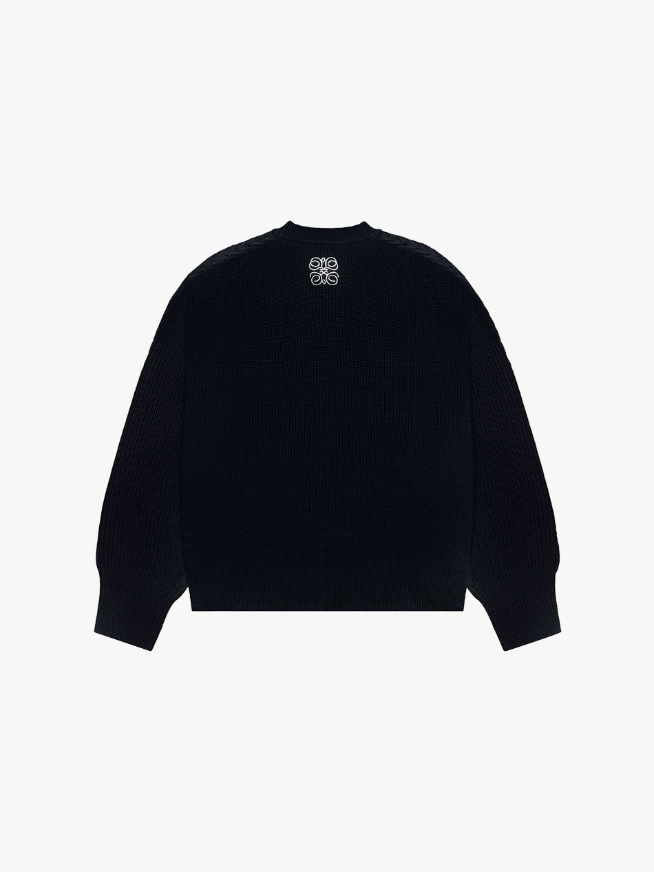 UNIFORM KNITTED SWEATER (BLACK)