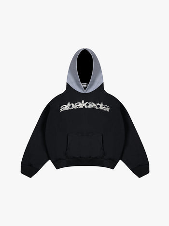 TWO-TONED SNAKESKIN HOODIE (BLACK)