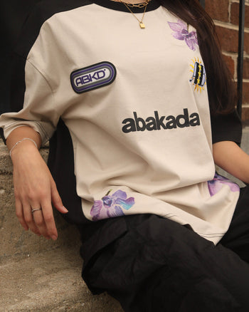 Racing Colorblock Tee (Black/Cream)