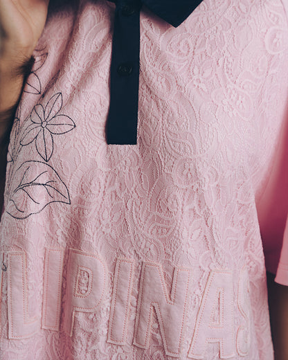 SAMPAGUITA LACED POLO (PINK)