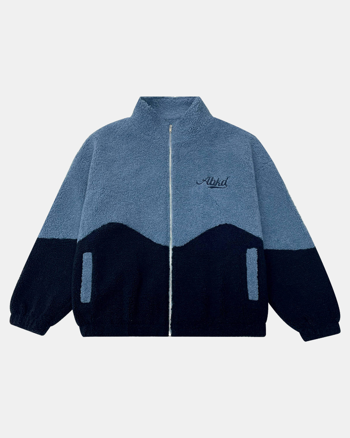 Sherpa Fleece Jacket (Light Blue/Navy)