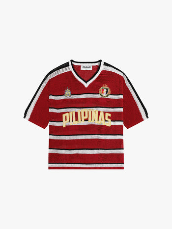 KNITTED PILIPINAS STRIPED JERSEY (RED)