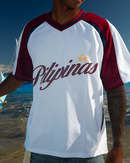 LACED JERSEY V2 (WHITE/RED)