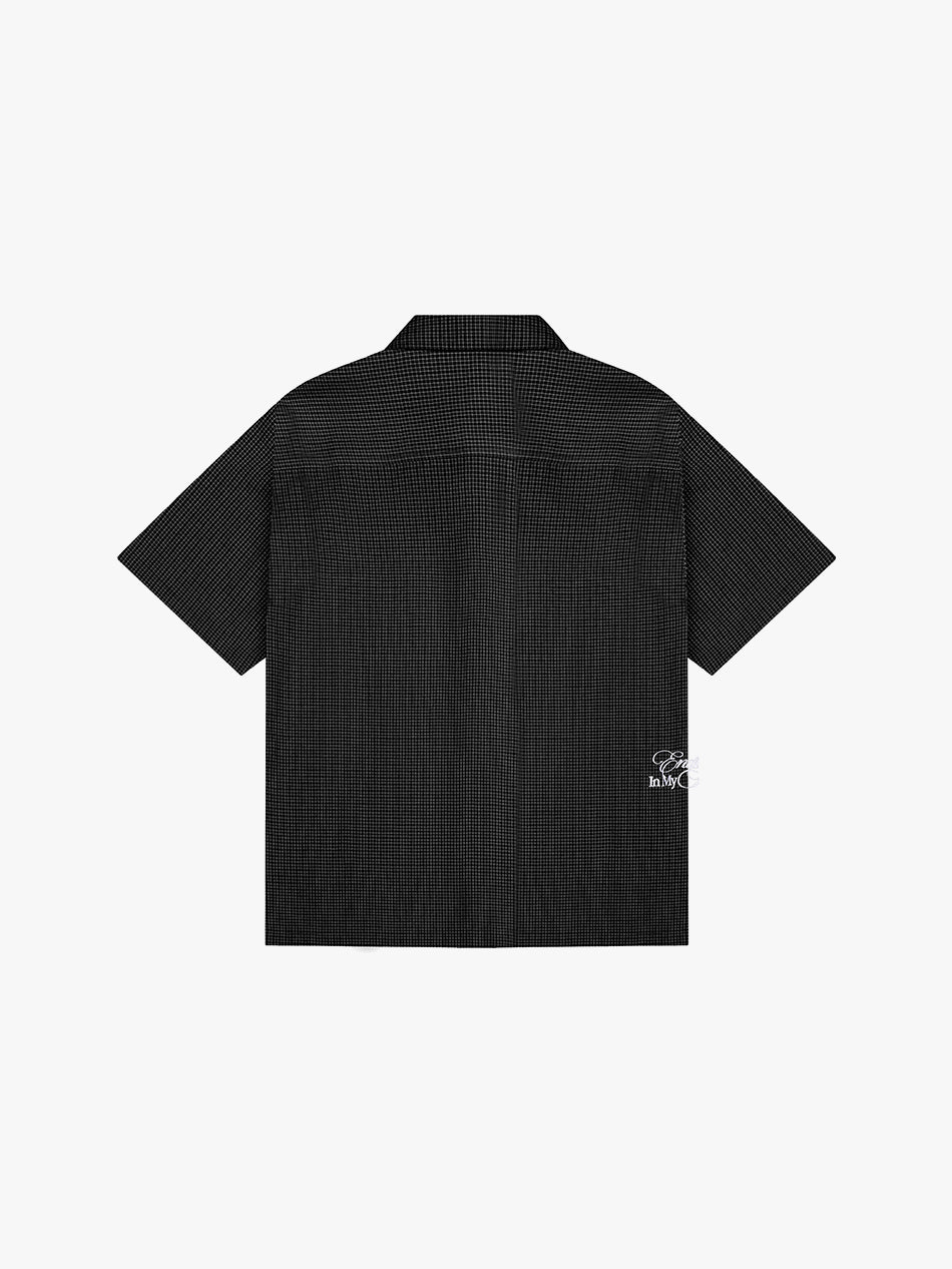 GINGHAM BUTTON-UP (BLACK)