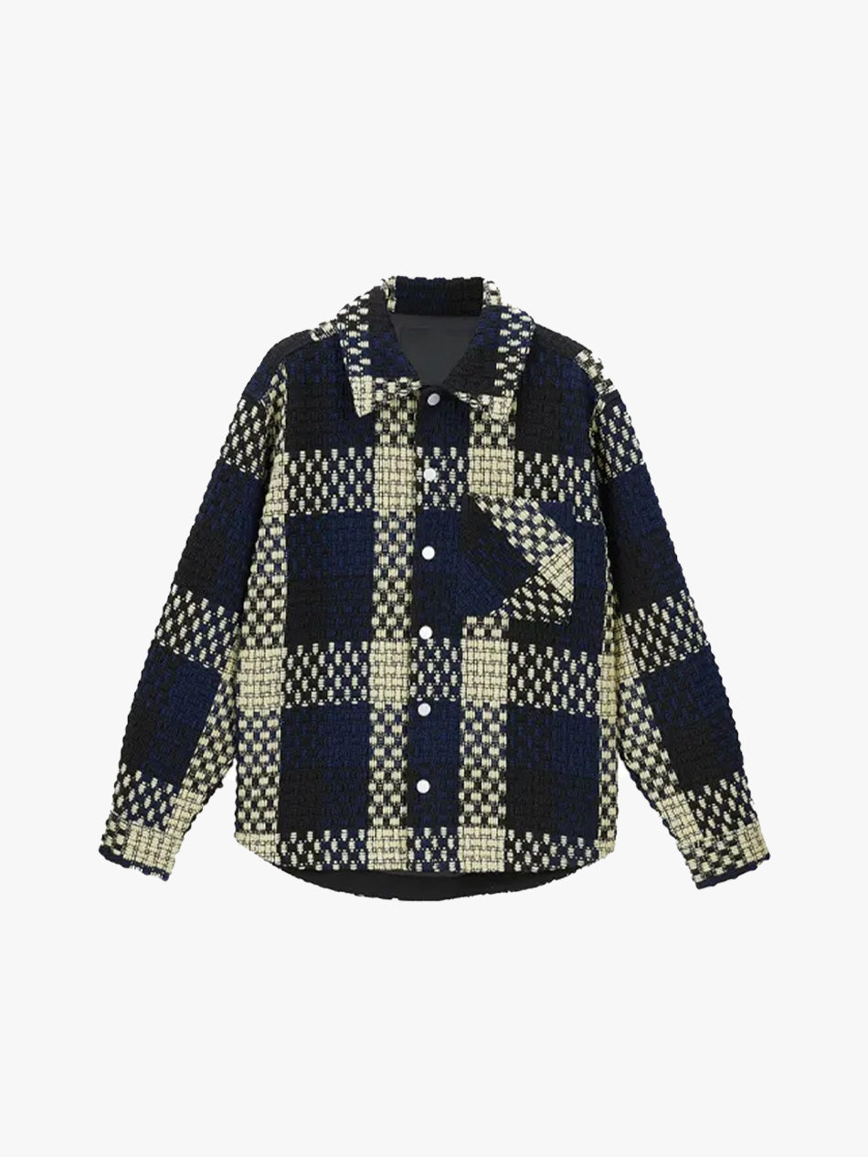 COLORBLOCK WOVEN LONGSLEEVES (NAVY/CREAM)